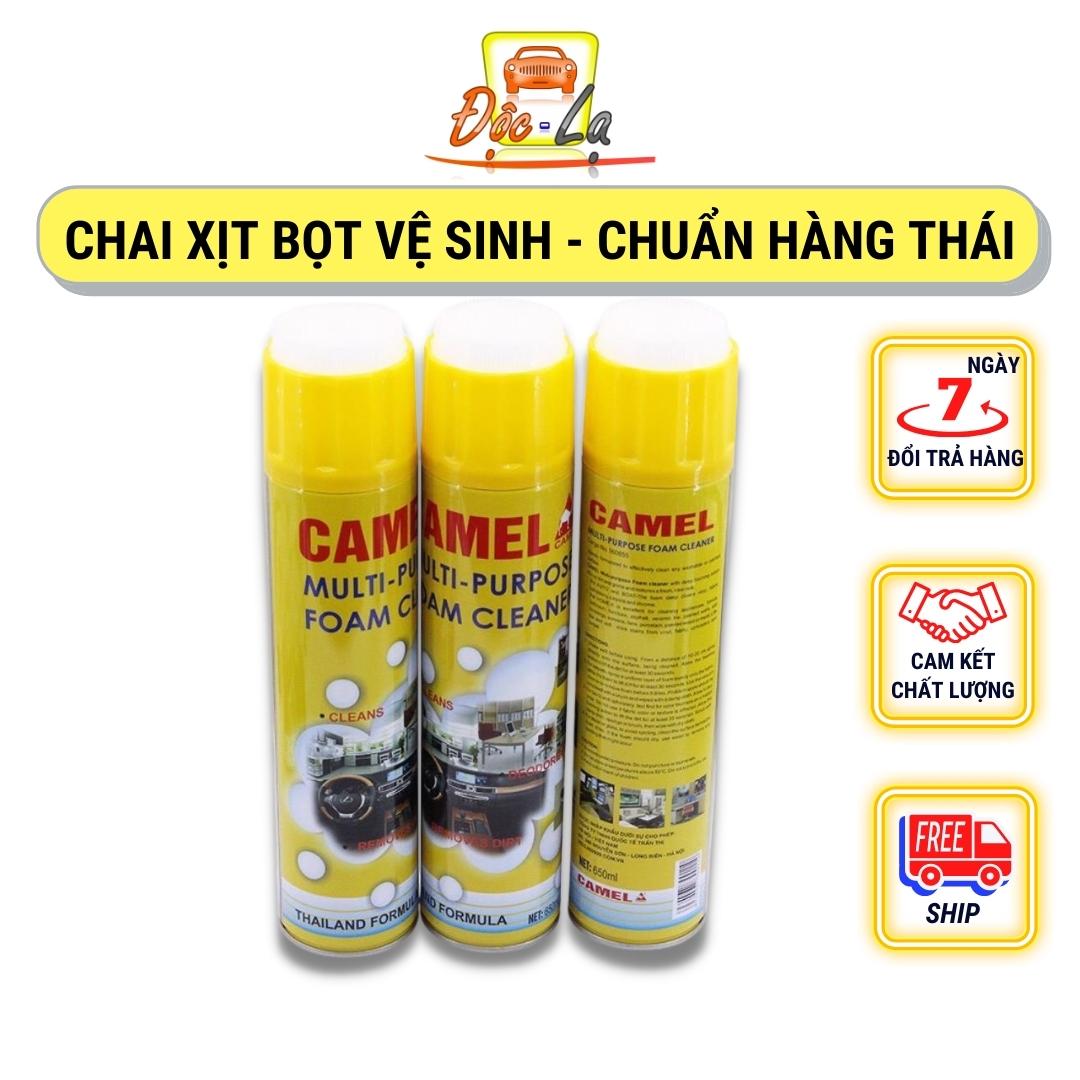 Chai Xịt Bọt Đa Năng Vệ Sinh Ghế Da Nội Thất Ô Tô Foam Cleaner Màu Vàng - vệ sinh ghế da, nội thất gia đình, giày dép, túi xách - phân phối bởi Phụ Kên Ô Tô Độc Lạ