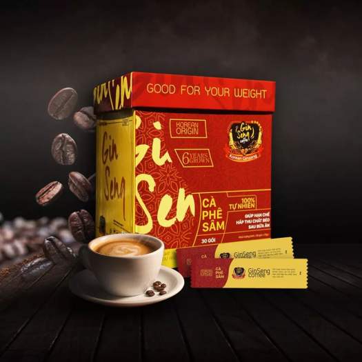 CÀ PHÊ SÂM GINSENG (GIẢM CÂN, ĐẸP DA, GIỮ DÁNG) (1 HỘP 30 GÓI)