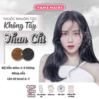Thuốc nhuộm tóc THAN CHÌ lên từ nền đen không cần tẩy tóc | Yame hairs