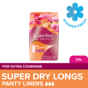 Carefree Super Dry Long Panty Liners - Feminine Care, Odor Control