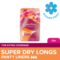 Carefree Super Dry Long Panty Liners 20s - Feminine Care Odor Control Absorb Discharge