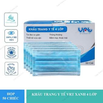 Khẩu trang y tế VRT xanh dương hộp 50 cái