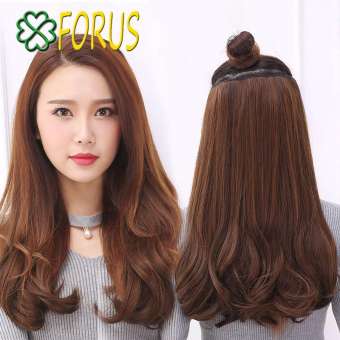 Tóc giả kẹp 5 phím cụp HT150, màu [nâu vàng 2/30] tóc giả nữ