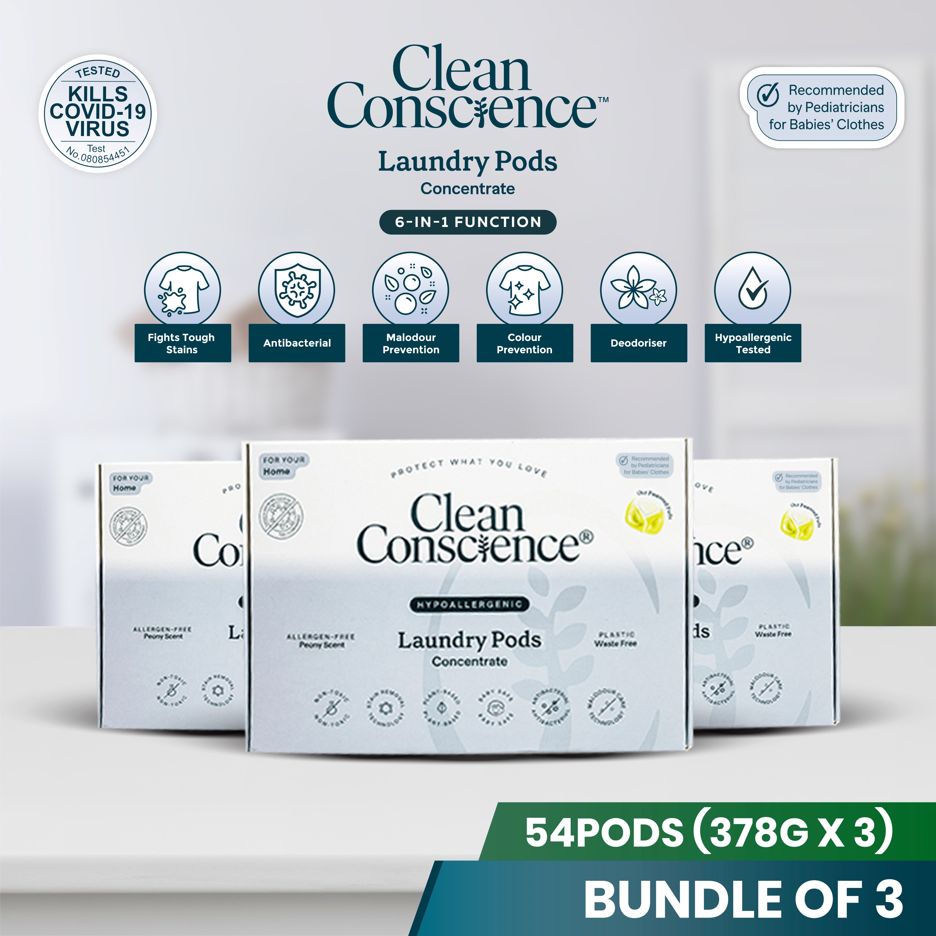Clean Conscience Concentrate Laundry Pods - Odour Care