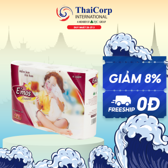 Lốc 6 Cuộn Giấy Vệ Sinh Cao Cấp E'mos Premium (3 lớp)