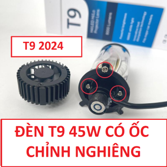 Đèn Led Pha Bi Cầu Mini T9 45W bản cao cấp 2024 chân H4 Gắn Oto, Xe Máy Bảo Hành 12 Tháng