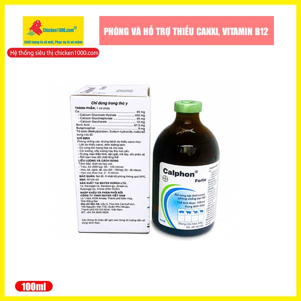 Thuốc Thú Y Calphon Bayer Chống Bại Liệt, Thiếu Canxi chai 100ml