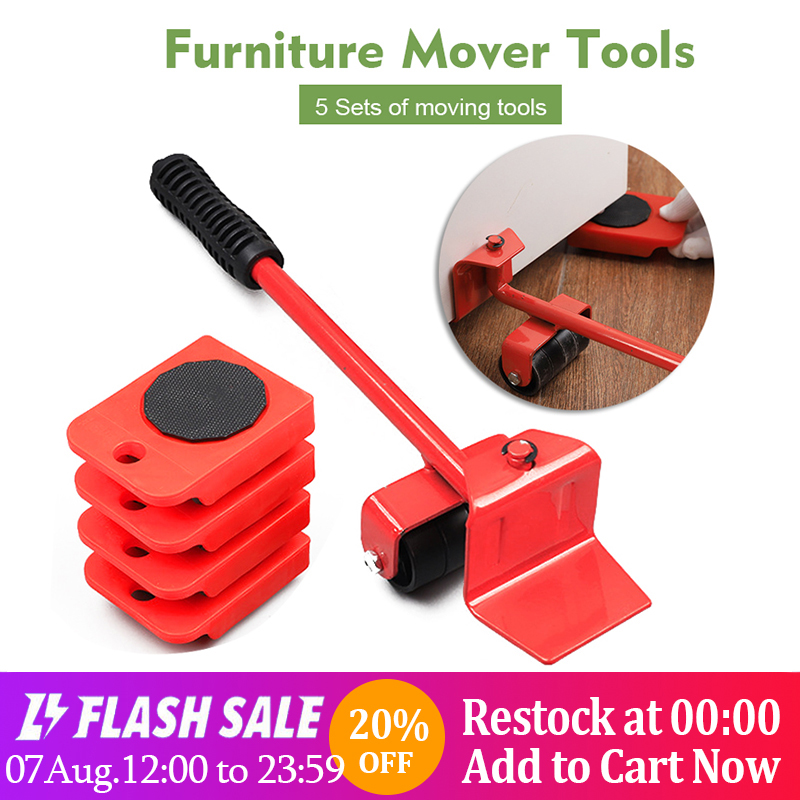 Furniture Mover Tool Set Heavy Stuffs Transport Lifter 4 Wheeled
