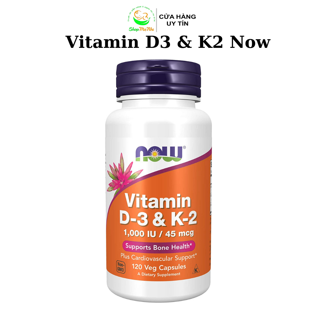 Vitamin D3 K2 Now Foods 120 viên.