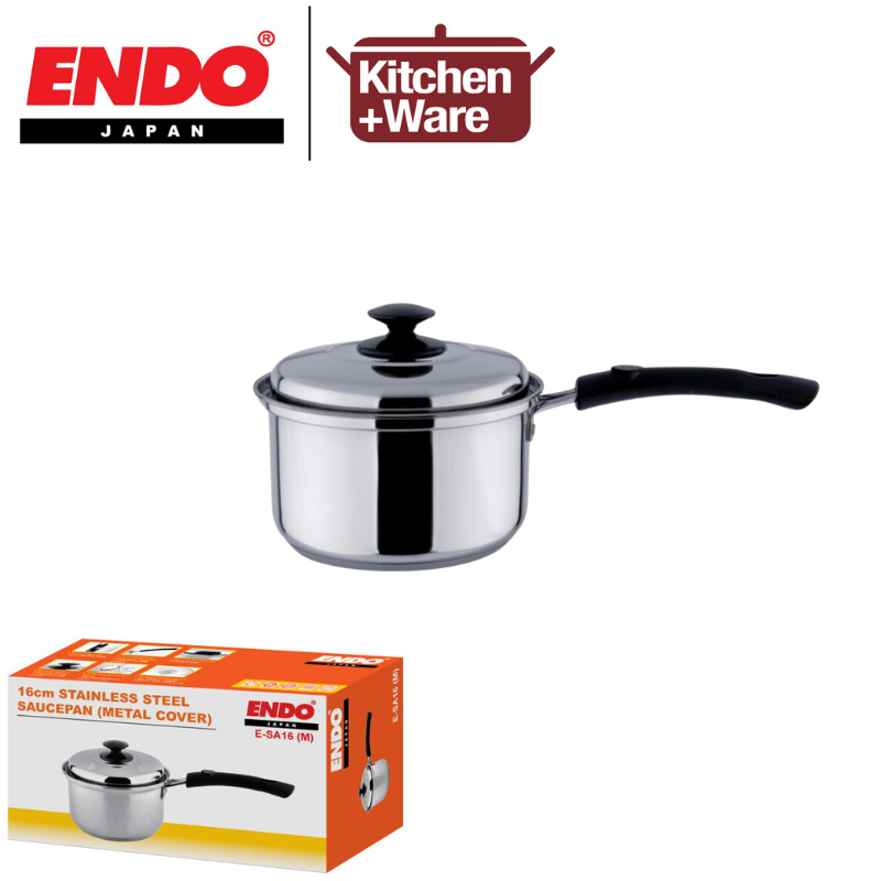 ゆんぽー Endo Yukihira 18Cm 3-Ply Saucepan With Lid - Seamless Tsuchimi