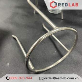 Kiềng nung 3 chân inox, cao 13cm, đường kính 10cm (dùng với đèn cồn để đun) | bếp thí nghiệm trường học, CÓ VAT