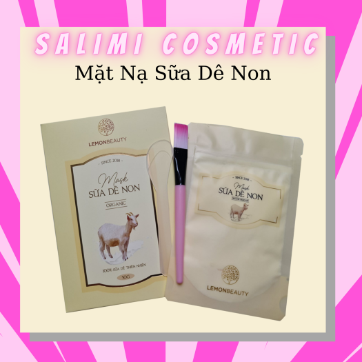 Mặt Nạ Sữa Dê Non LEMON MASK - Bột Đắp Mặt Thiên Nhiên Chiết Xuất Từ Sữa Dê - Hộp 50 Gram - HÀNG CHÍNH HÃNG