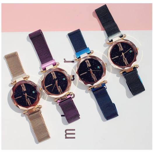 ĐỒNG HỒ NỮ DÂY NAM CHÂM LỤA DIMINI SIÊU SANG CHẢNH CỰC ĐẸP