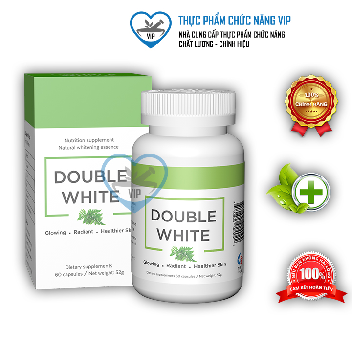 Viên Uống Trắng Da Giảm Nám Mờ Thâm Double White Bổ Sung Glutathione Tăng Sinh Collagen Giúp Đẹp Da Chống Nắng