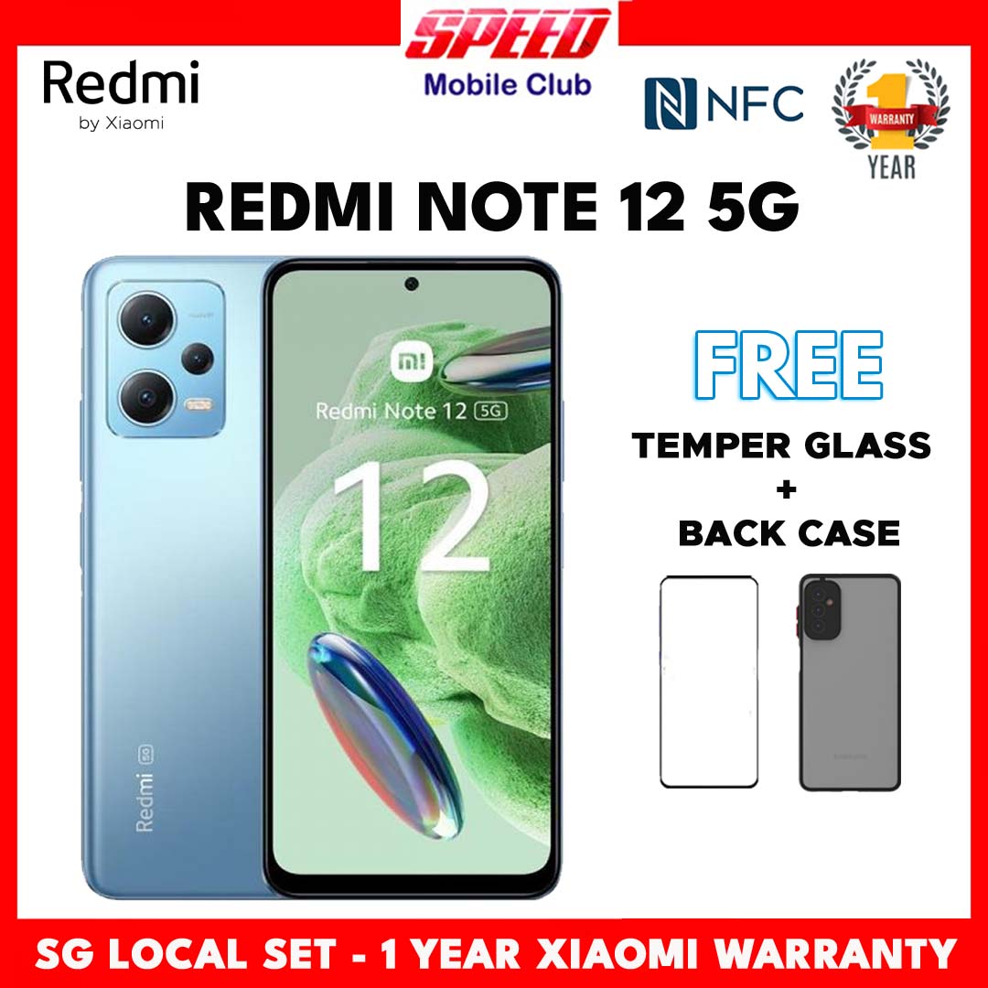 Xiaomi Redmi Note 12 5G (NFC) | Redmi Note 12 4G | 8GB+128GB | 8GB+256GB | Global ROM | Brand New | Local Set | 1 Year Warranty | FREE TEMPER GLASS+BACK CASE OR DISCOUNT PRICE