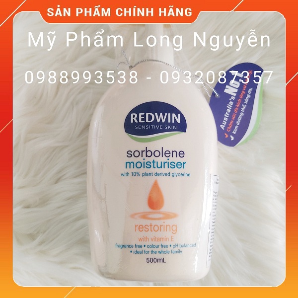 Kem dưỡng làm mềm da REDWIN Sorbolene Moisturiser With Vitamin E 500ml
