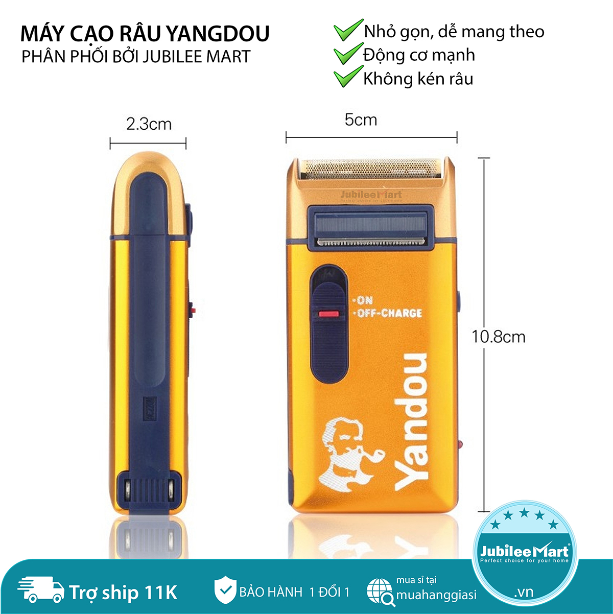 Máy Cạo Râu Điện 4D Cầm Tay Sạc Nhanh máy cạo dâu cạo khô với lưỡi dao sắc bén - Thiết kế nhỏ gọn dễ sử dụng - Khả năng cạo sát và mịn