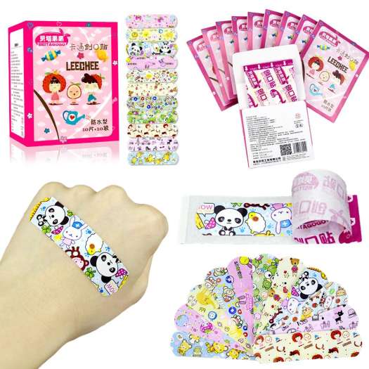 Băng cá nhân hình thú - hộp 100 miếng băng keo cá nhân hình thú siêu cute