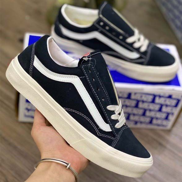 Giày thể thao 𝐕𝐀𝐍𝐒 Vaul Đen Trắng giày sneaker vans Đen 2022
