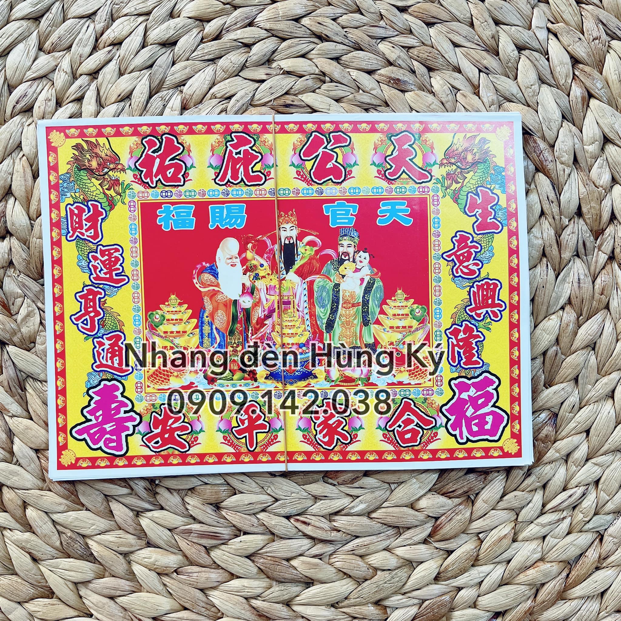 Giấy cúng ba ông đẹp