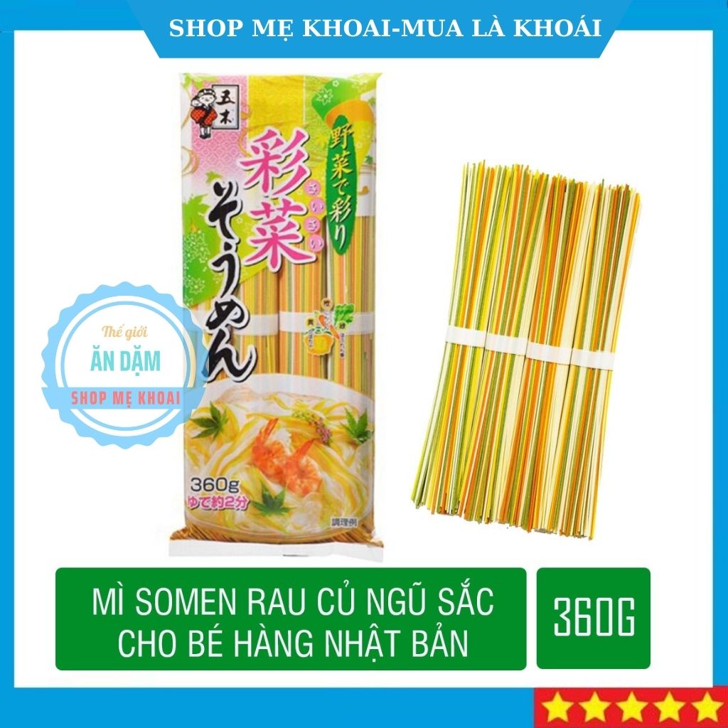 Mỳ somen ngũ sắc 320g rau củ nhật bản