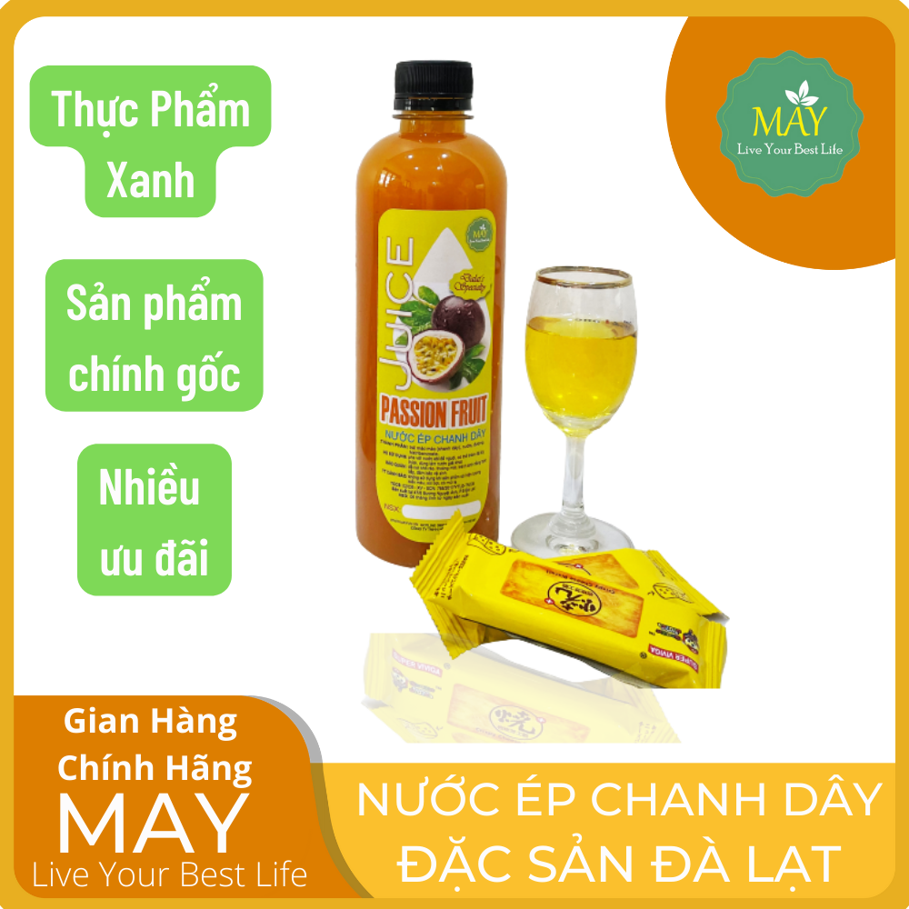 NƯỚC ÉP CHANH DÂY (MÁC MÁC) ĐẶC BIỆT ĐÀ LẠT chai 500ml