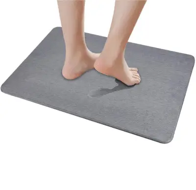 Diatomite Mat - Earth Absorbent Fast Drying Bath Floor Mat Non slip Antibacterial For Bathroom & Shower ( mat diatomite cup soap coaster pad coasters earth diatomaceous holder water dish absorption heat absorbent drink resistant ) (2)