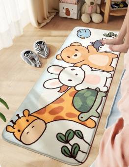 Thảm Lông Cừu Trang Trí Họa Tiết Gấu Dễ Thương