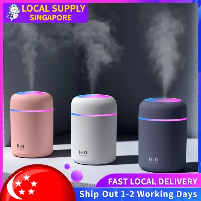 Portable Mini Humidifier [USB], Aroma Diffuser, 300ml Small Cool Mist Humidifier with Night Light, USB Personal Desktop Humidifier for Bedroom /Travel/ Office/Car/Home. (1)
