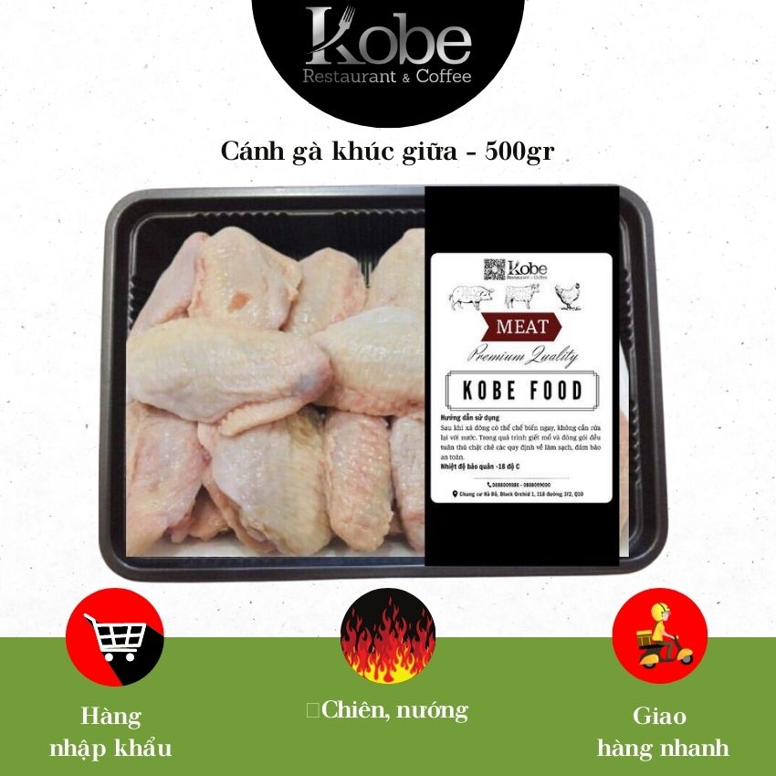 Cánh gà khúc giữa- 500gr