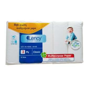 Giấy đa năng Lency baby 10 cuộn 3 lớp