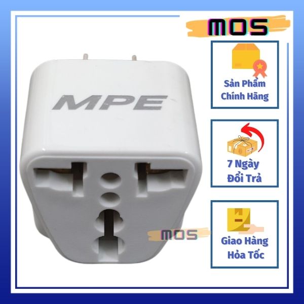 Phích cắm chuyển đổi 3 chân thành 2 chân MPE Mos Shop