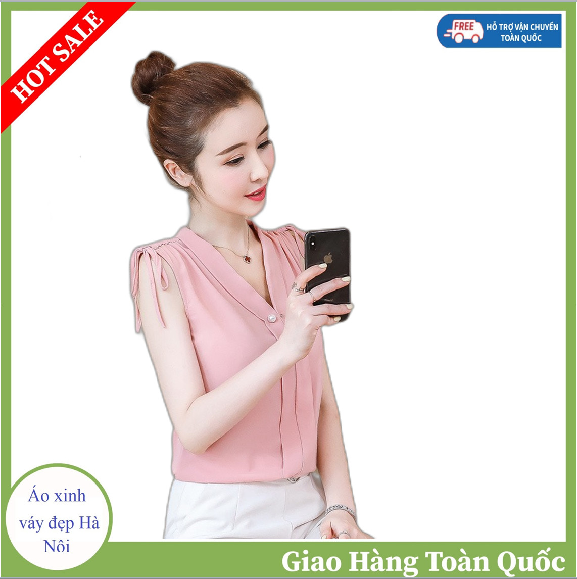 Áo sát nách, áo sát nách cổ v, chất liệu lụa hàn mềm mại thoáng mát, kiểu dáng trẻ trung, năng động