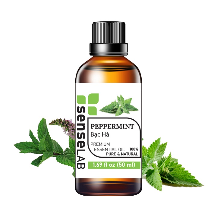 Tinh dầu BẠC HÀ ( PEPPERMINT ) SenseLab 50ml- Tinh dầu nguyên chất nhập khẩu từ Ấn Độ