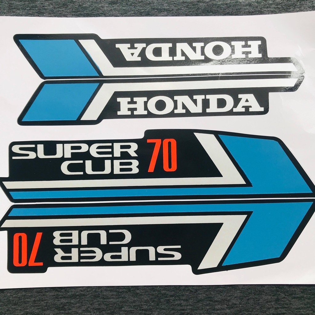 (SIÊU PHẨM ĐỜI ĐẦU) TRỌN BỘ TEM SUPER CUB 50, SUPER CUP 70, TEM DÁN DÀN ÁO XE CUB