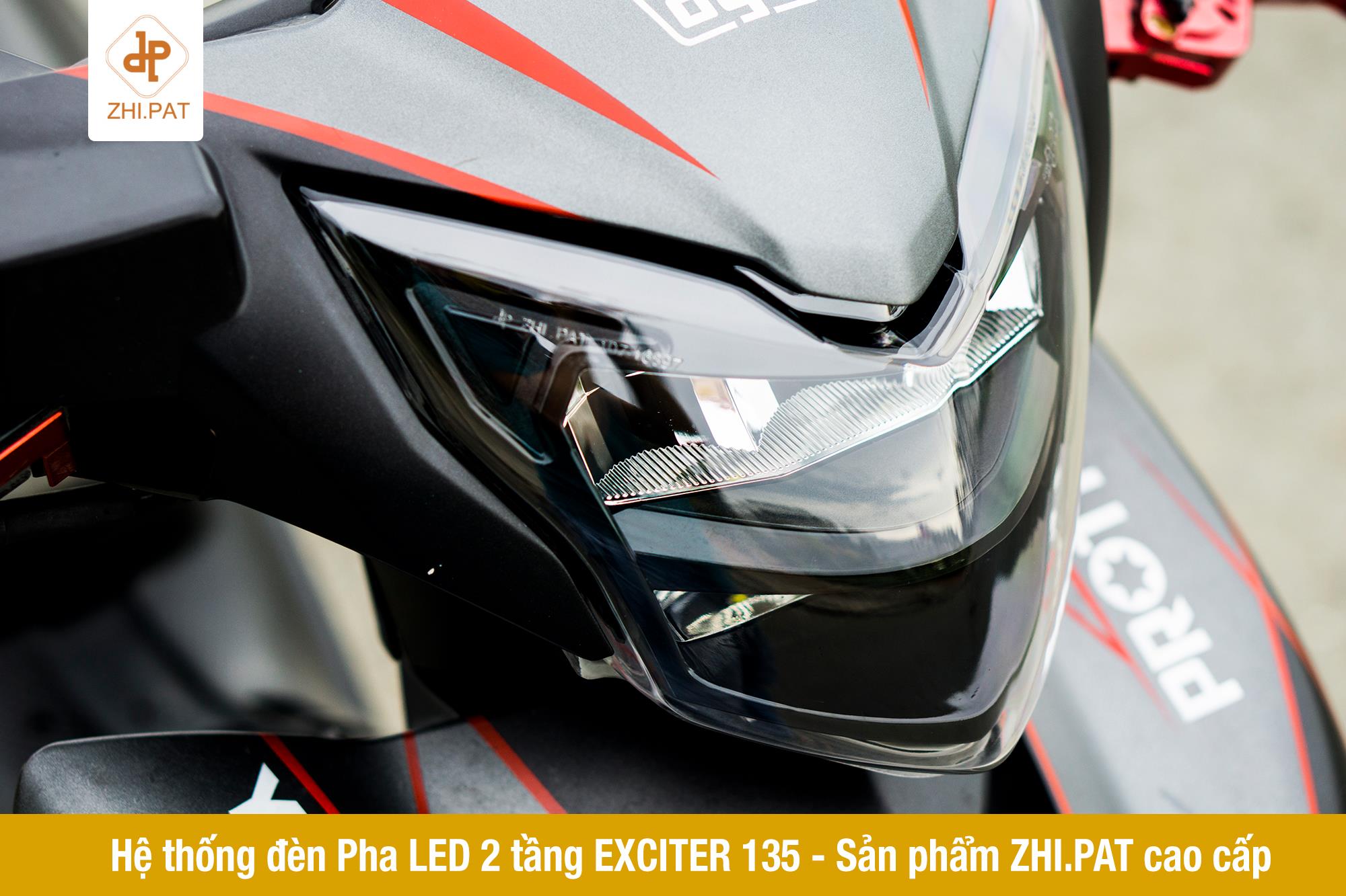 Đèn led 2 tầng exciter 135 2011-2014 chính hãng zhipat siêu sáng bám đường