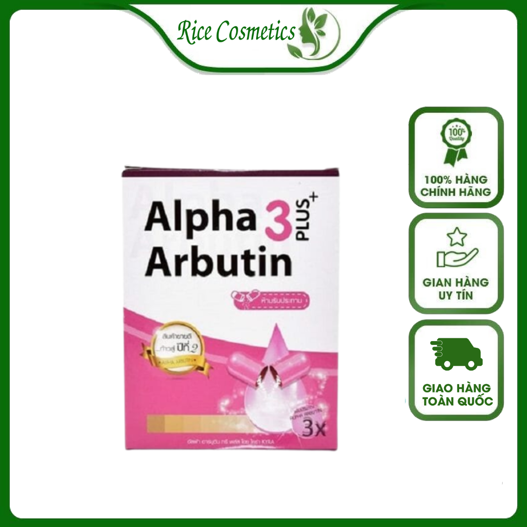 Vỉ 10 Viên Kích Trắng Alpha Arbutin Thái Lan Chính Hãng
