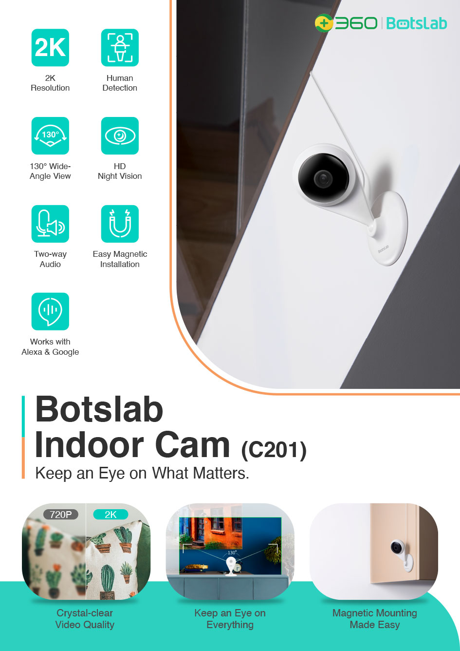 Xiaomi Mi 360° Home Security Camera 2K, Mi Smart IP Camera 2K 360 Angle  Video CCTV WiFi Night Vision Wireless Webcam Surveillance Camera Baby  Monitor