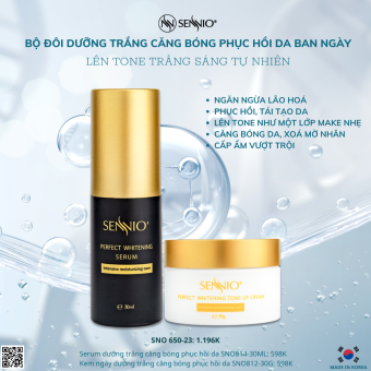Bộ đôi sản phẩm siêu cấp ẩm căng bóng dưỡng trắng da ban ngày SNO 650-23