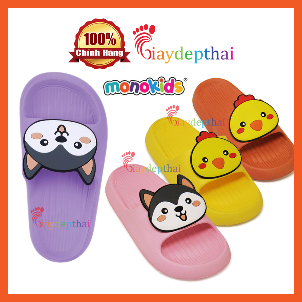 Dép bé gái thái lan nhựa đúc siêu nhẹ hiệu monobo - monokids ad01