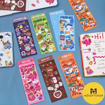 Sticker trang trí sổ điện thoại hình dán cute