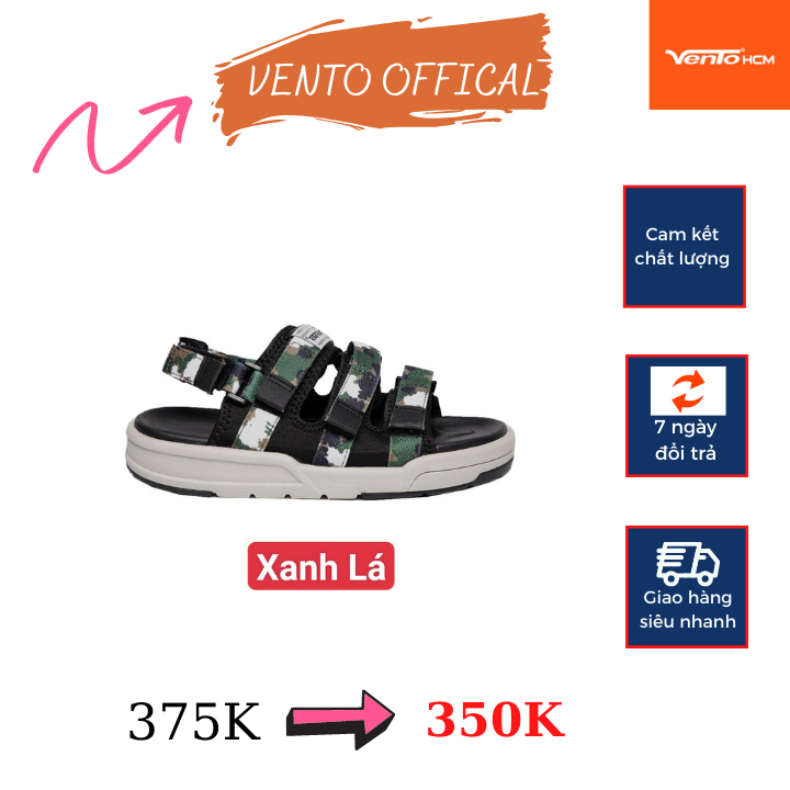 [HCM]Giày sandal Nam VENTO đế cao 3cm chống trơn trượt quai sau có thể tháo rời làm dép NV1001