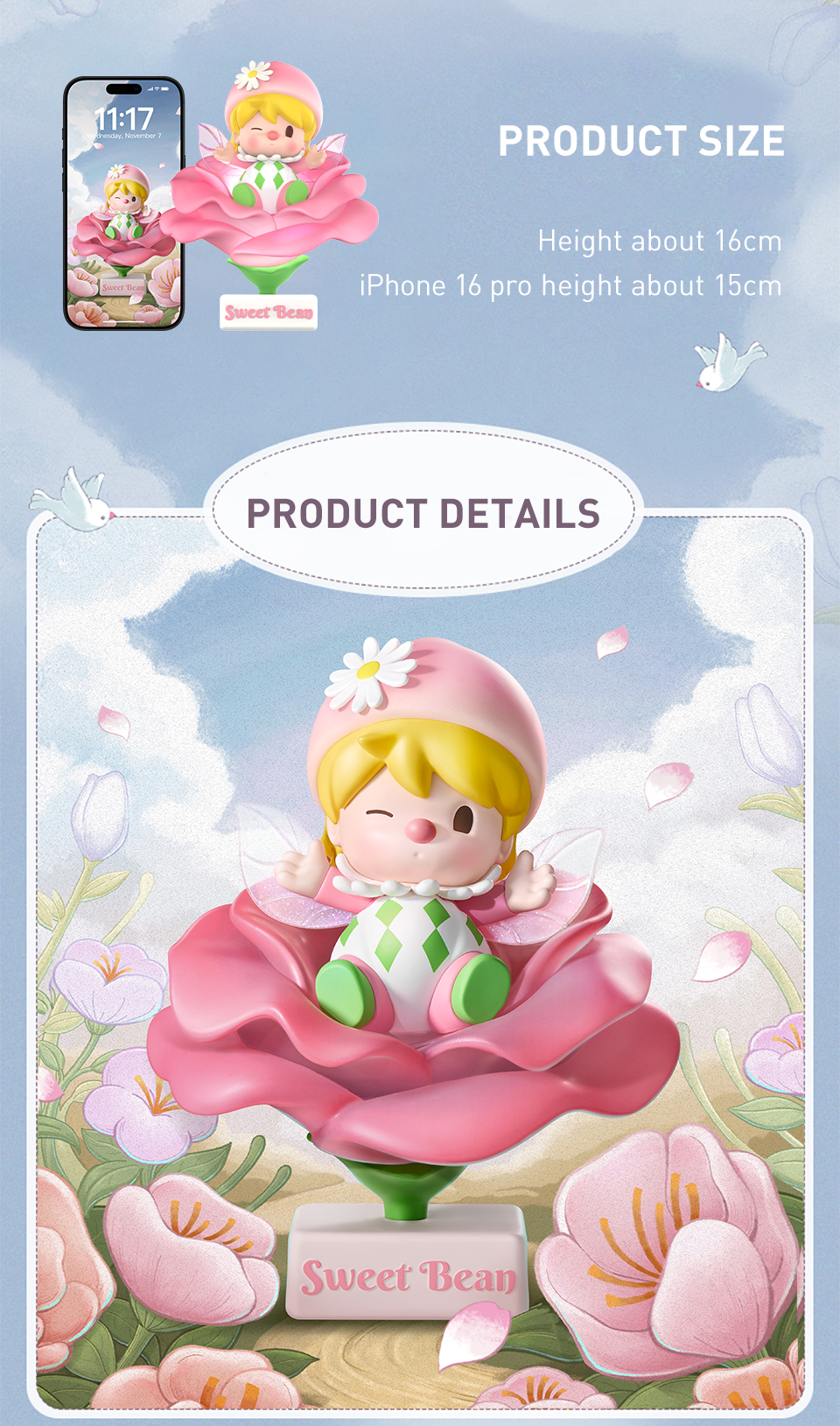 Sweet Bean Flower Fairy ビッグサイズ POP MART Sweet Bean Flower Fairy Figurine | Lazada Singapore