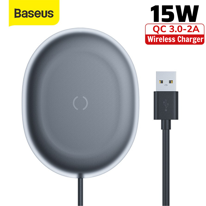 Sạc không dây iphone - Đế Sạc Nhanh Không Dây Baseus Jelly Wireless Charger 15W Sạc Từ cao cấp Cho iP X 11 12 13 pro Samsung huawei xiaomi oppo ...- vienthonghn