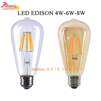 Bóng Đèn Led Edison ST64 - Bóng Đèn Edison Công Suất 4W 6W 8W
