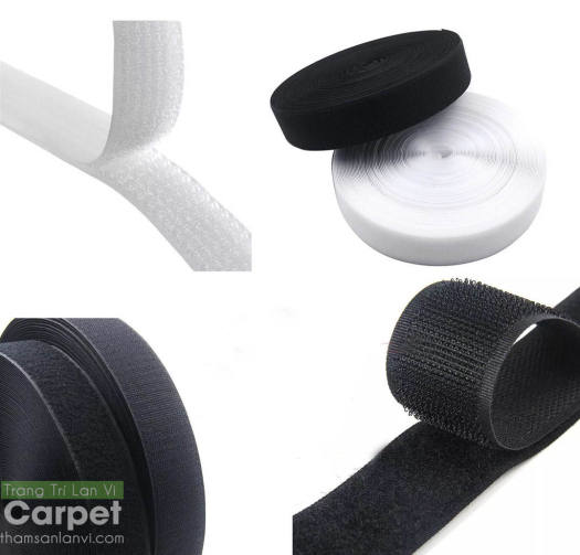 Băng gai dính khóa nhám gai, miếng dán vải 2 mặt dán giày, túi xách, quần áo các vật dụng khổ 2cm