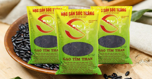 Gạo Tím Than Sóc Trăng Của DN Hồ Quang Trí Túi 2kg
