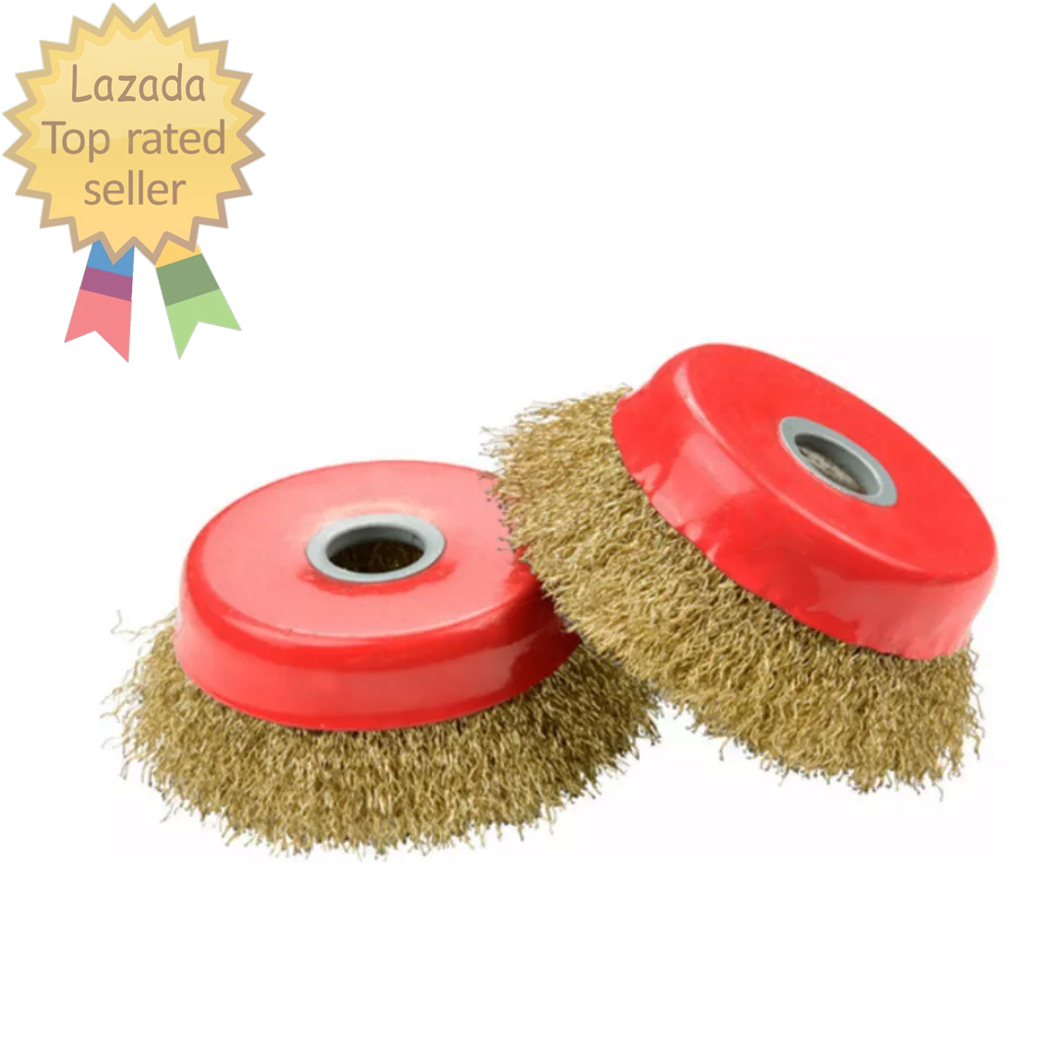 Chổi cước đánh rỉ sét cho máy mài DK 80mm x 14mm - Chổi đánh rỉ sét, Chén cước sợi thép