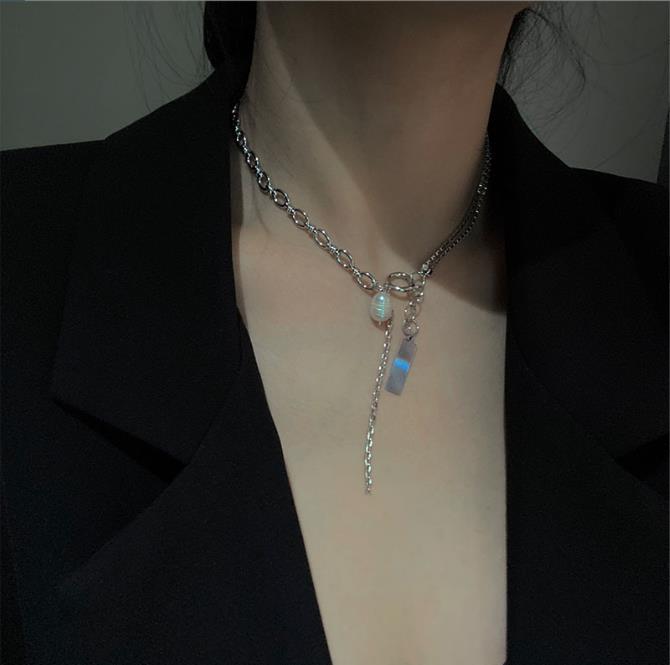 Hello Girl Jewelry 2022 dây chuyền New Retro Love Heart Mặt dây chuyền vòng cổ cho nữ Kim loại phóng đại chuỗi dày Choker Phụ kiện trang sức thời trang