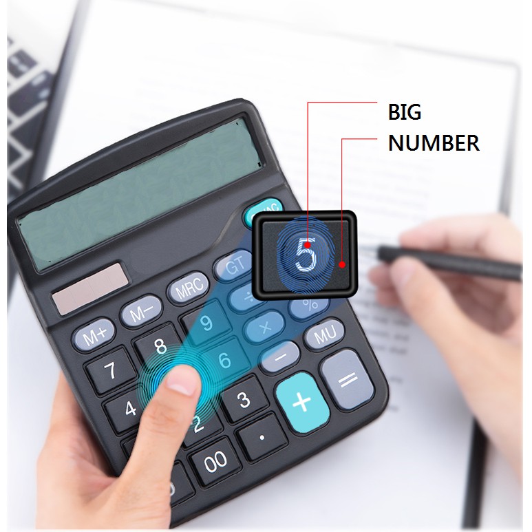 Máy Tính Cầm Tay Dùng Năng Lượng Mặt Trời 12 Số - Mẫu Giao Ngẫu Nhiên